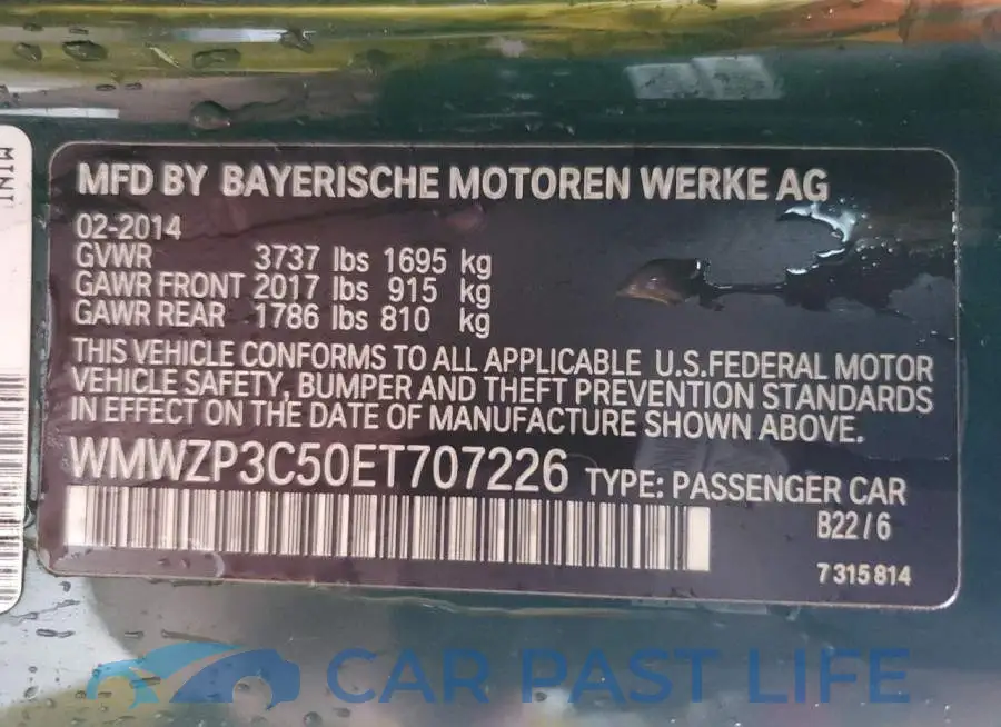 WMWZP3C50ET707226# 12