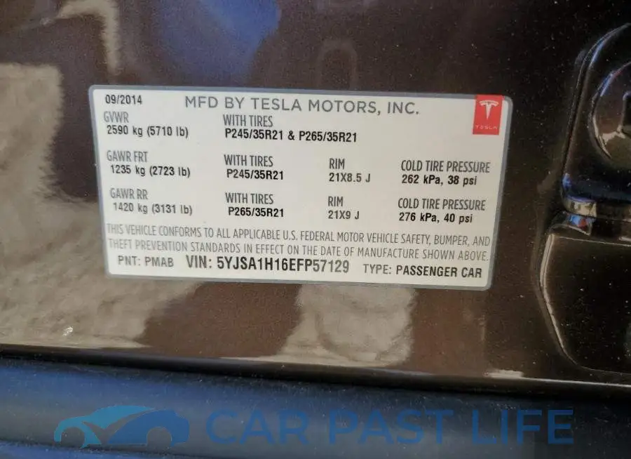 5YJSA1H16EFP57129# 12