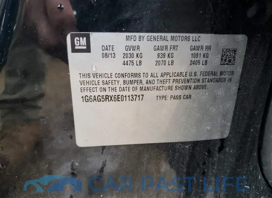 1G6AG5RX6E0113717# 12