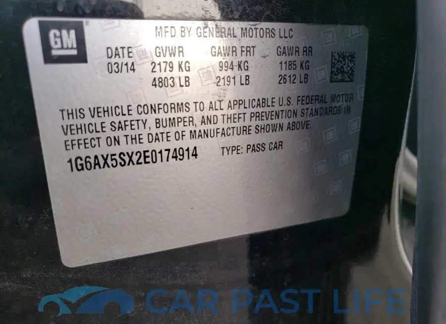 1G6AX5SX2E0174914# 12