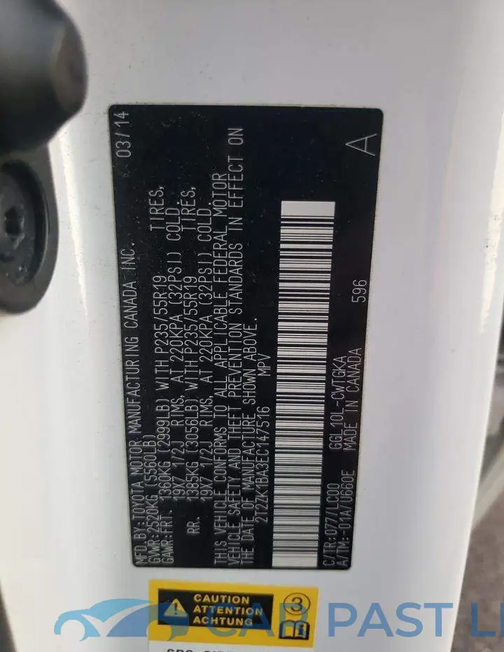 2T2ZK1BA3EC147516# 13