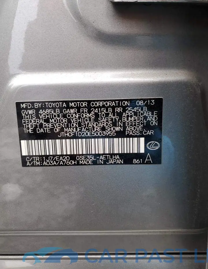 JTHCF1D20E5003955# 12