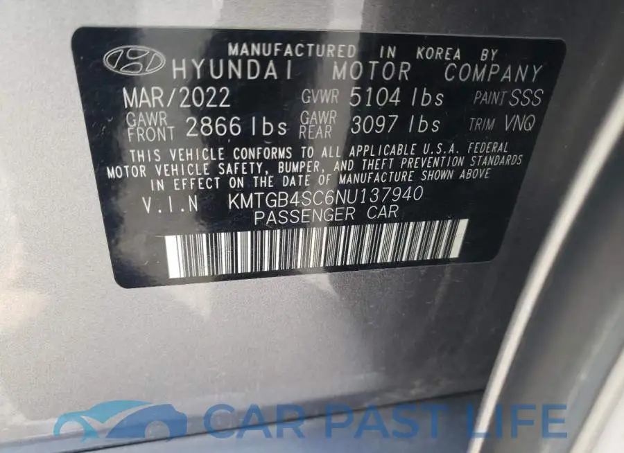 KMTGB4SC6NU137940# 12