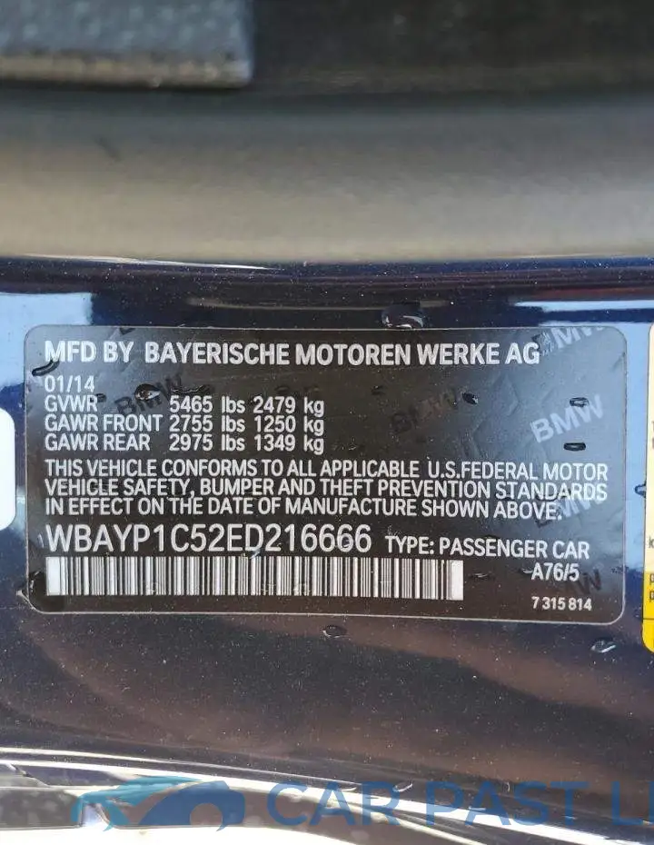 WBAYP1C52ED216666# 12