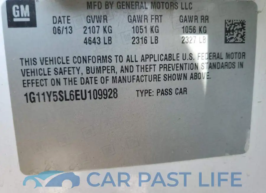1G11Y5SL6EU109928# 12