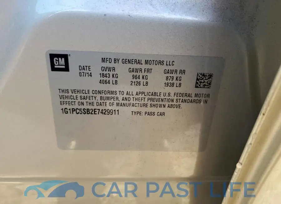 1G1PC5SB2E7429911# 12