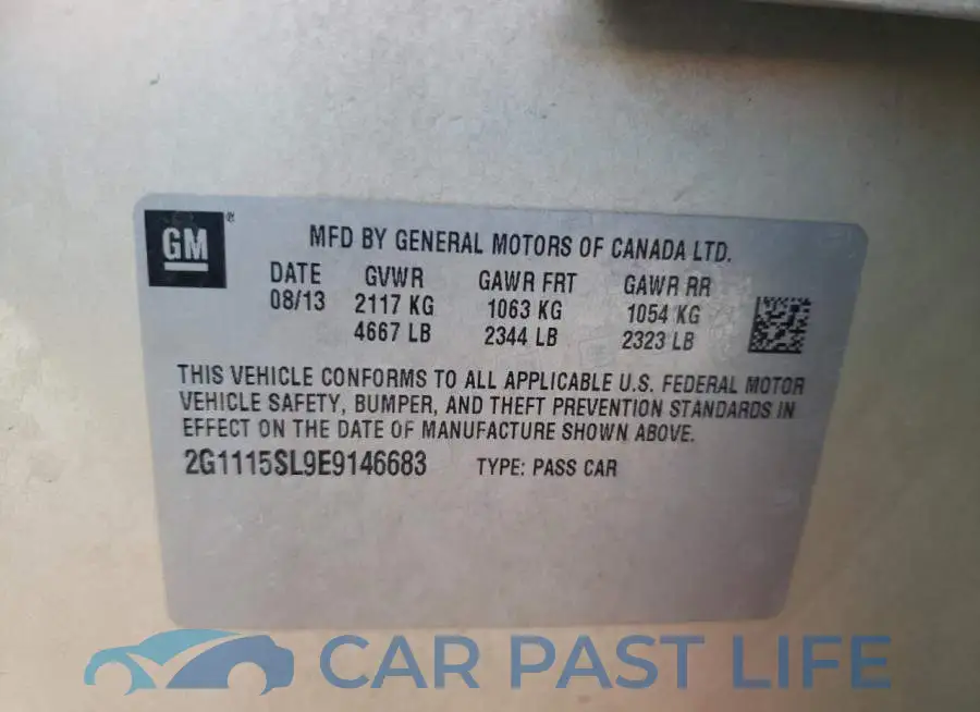 2G1115SL9E9146683# 12