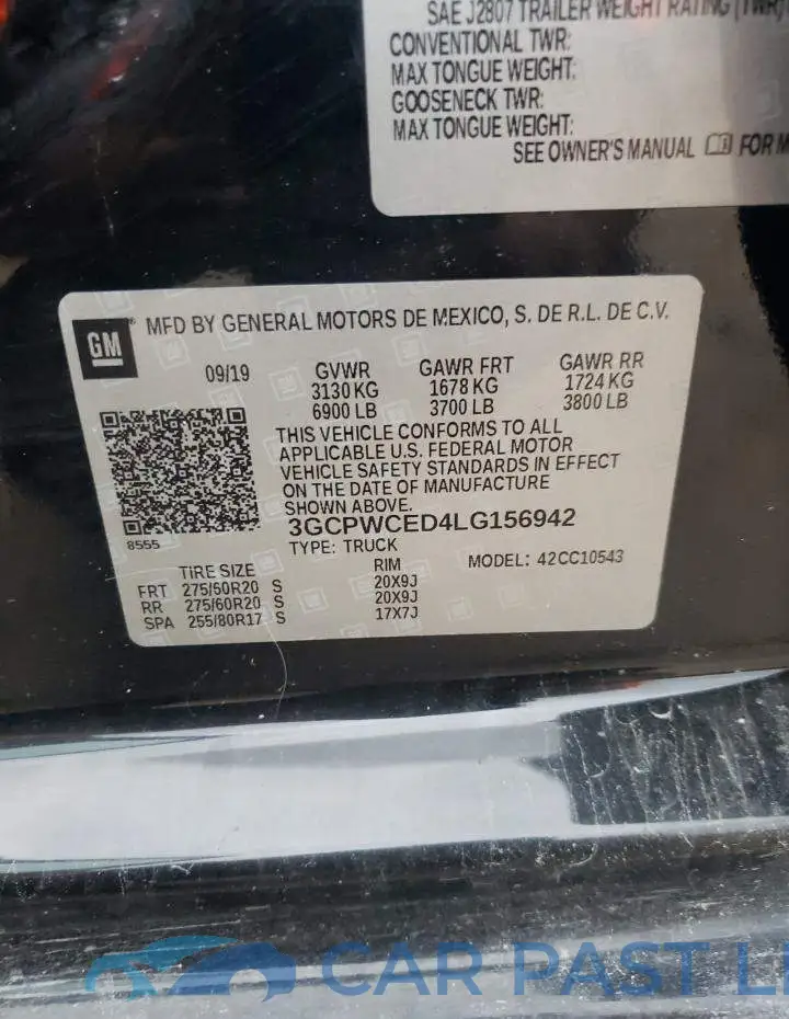 3GCPWCED4LG156942# 12