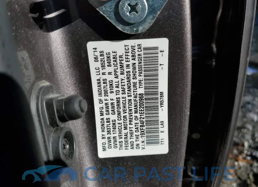 19XFB4F21EE200968# 12