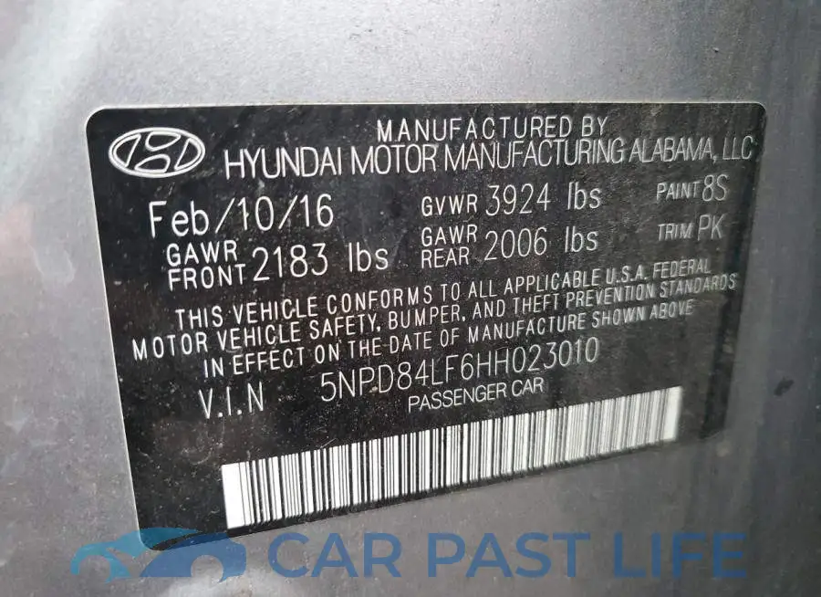 5NPD84LF6HH023010# 12