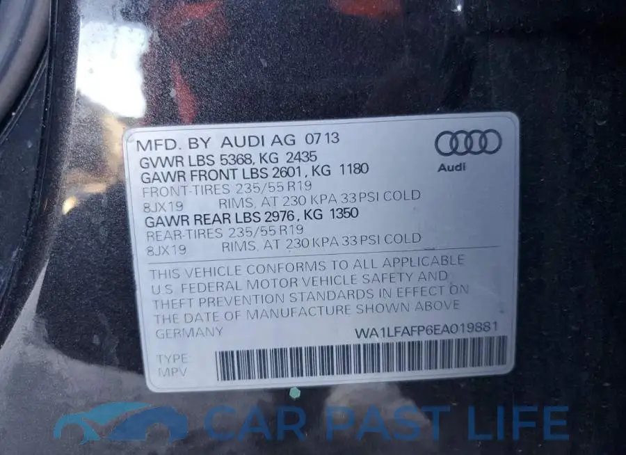 WA1LFAFP6EA019881# 12
