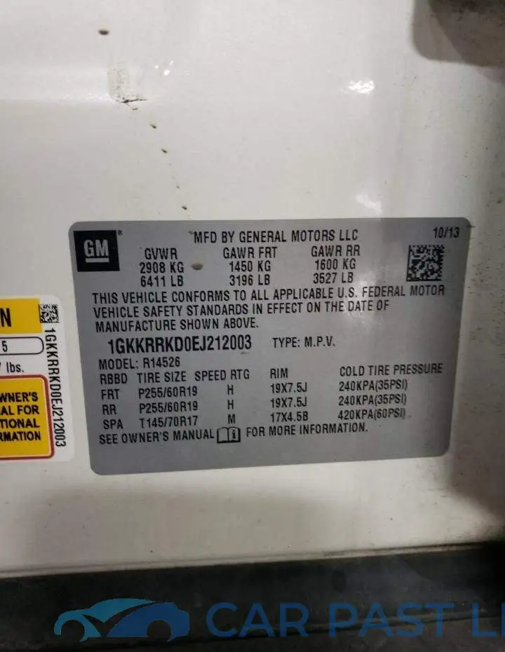 1GKKRRKD0EJ212003# 13