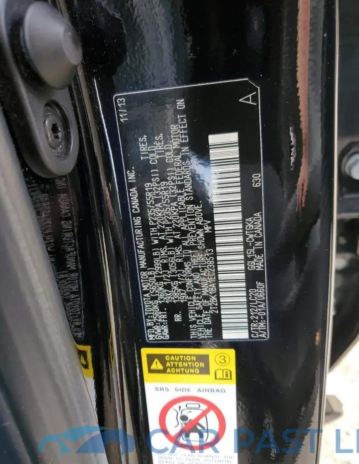 2T2BK1BA1EC238513# 12
