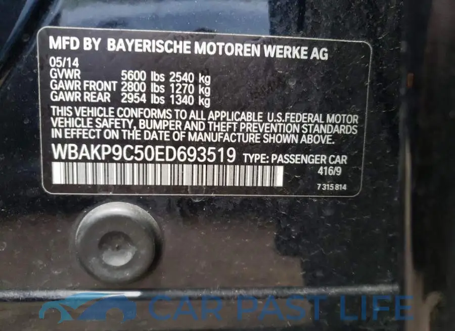 WBAKP9C50ED693519# 12