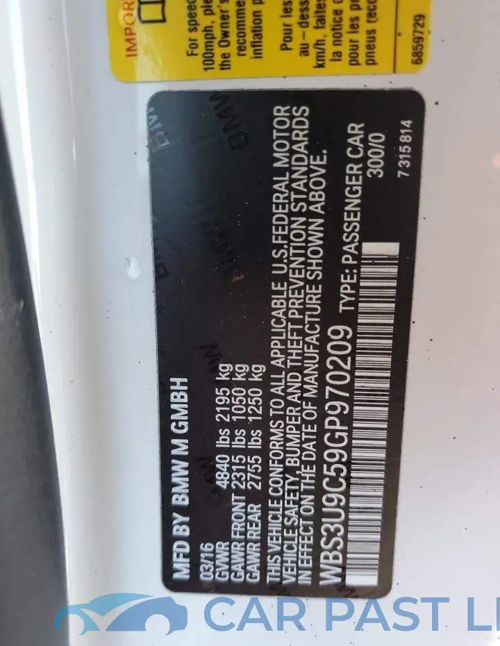 WBS3U9C59GP970209# 12