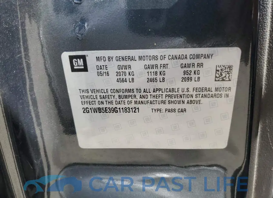 2G1WB5E39G1183121# 12