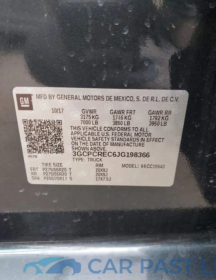 3GCPCREC6JG198366# 12