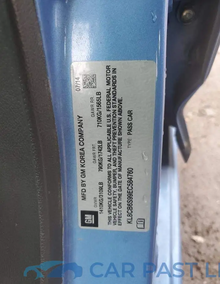 KL8CB6S99EC584760# 12