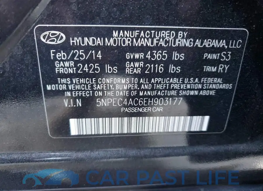 5NPEC4AC6EH903177# 12
