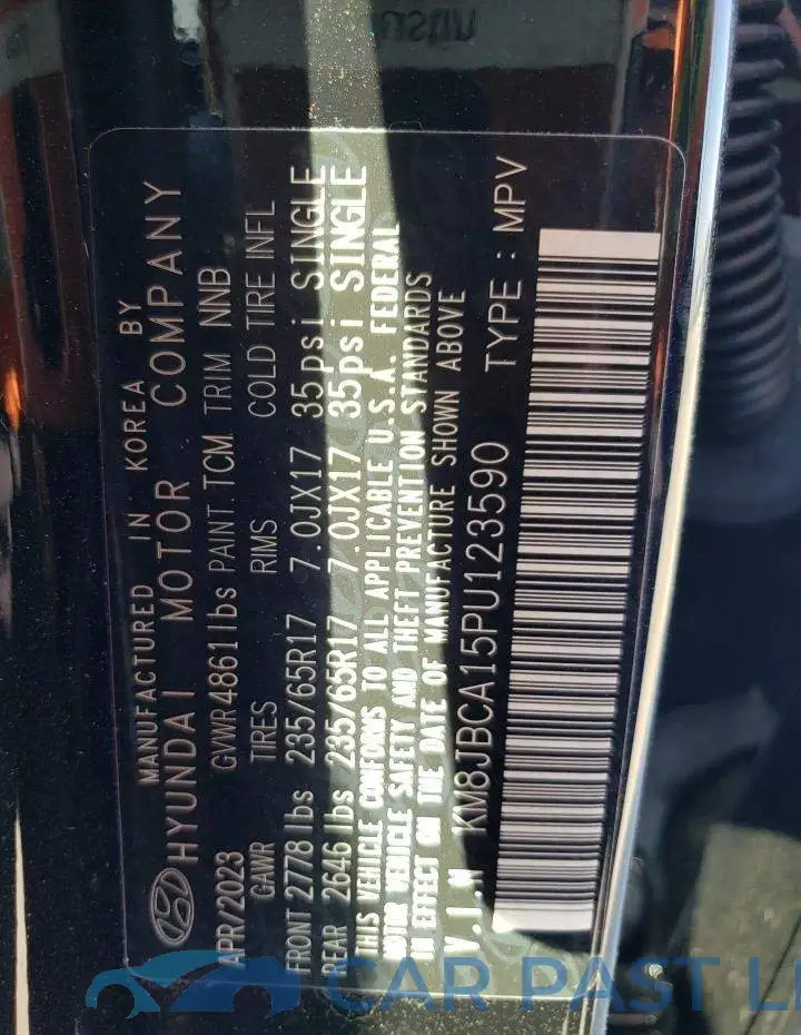 KM8JBCA15PU123590# 13