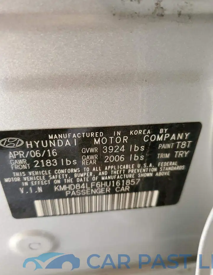 KMHD84LF6HU161857# 12