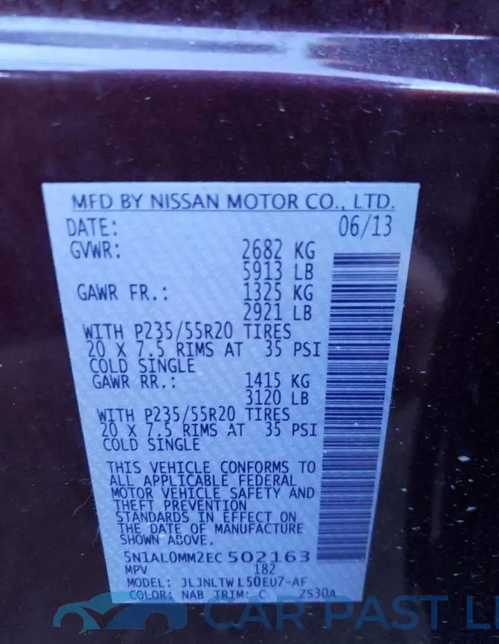 5N1AL0MM2EC502163# 13