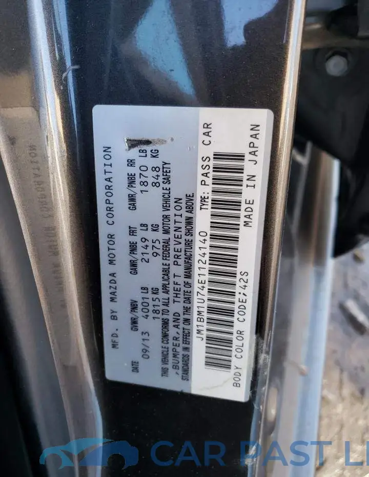 JM1BM1U74E1124140# 12