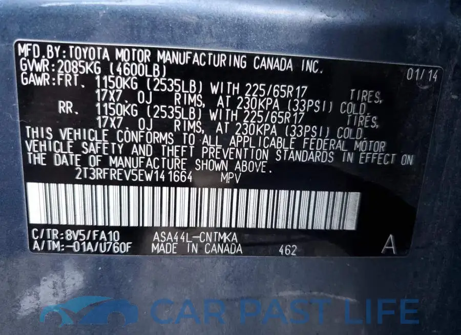 2T3RFREV5EW141664# 14