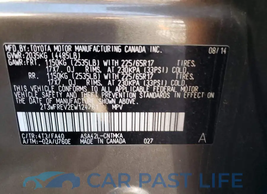 2T3WFREV2EW124761# 14