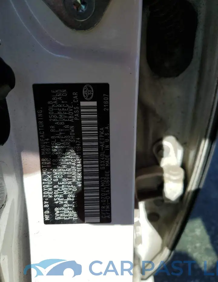 4T1BK1EB4EU119474# 12
