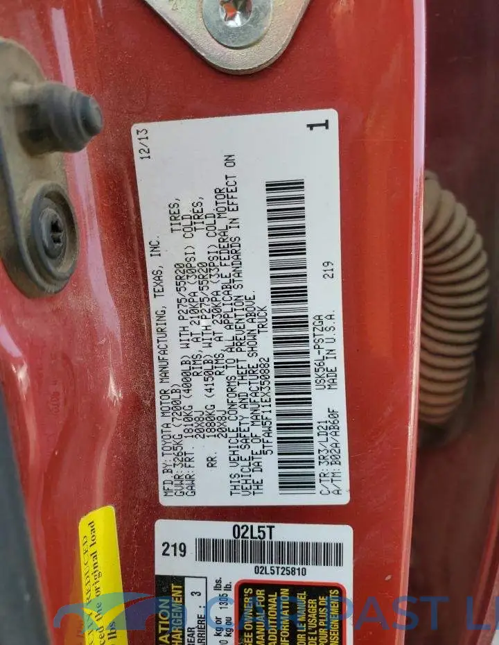 5TFAW5F11EX350882# 13