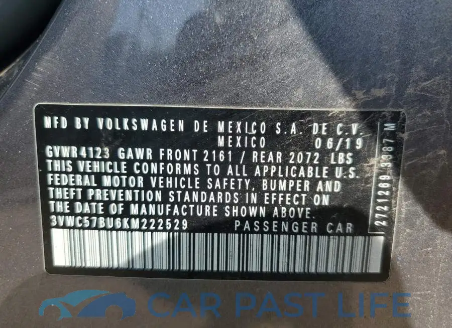 3VWC57BU6KM222529# 13