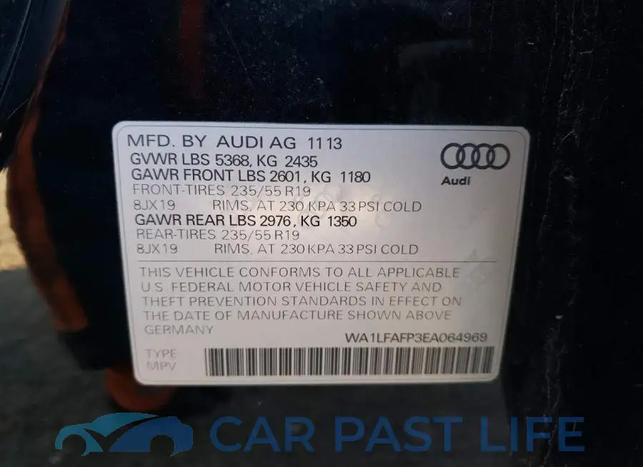 WA1LFAFP3EA064969# 13