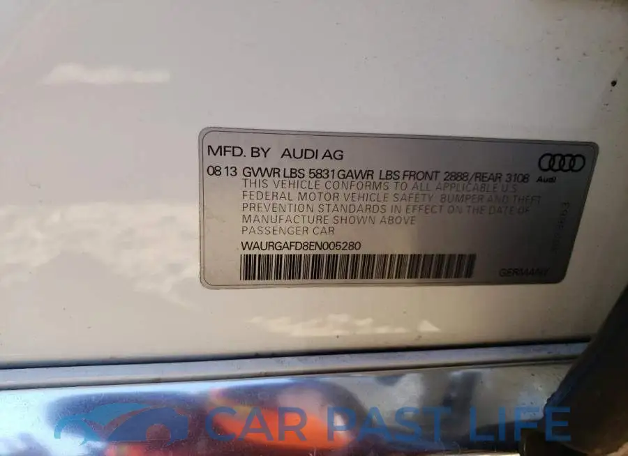 WAURGAFD8EN005280# 12