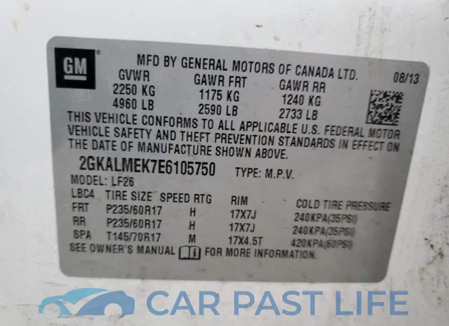 2GKALMEK7E6105750# 13