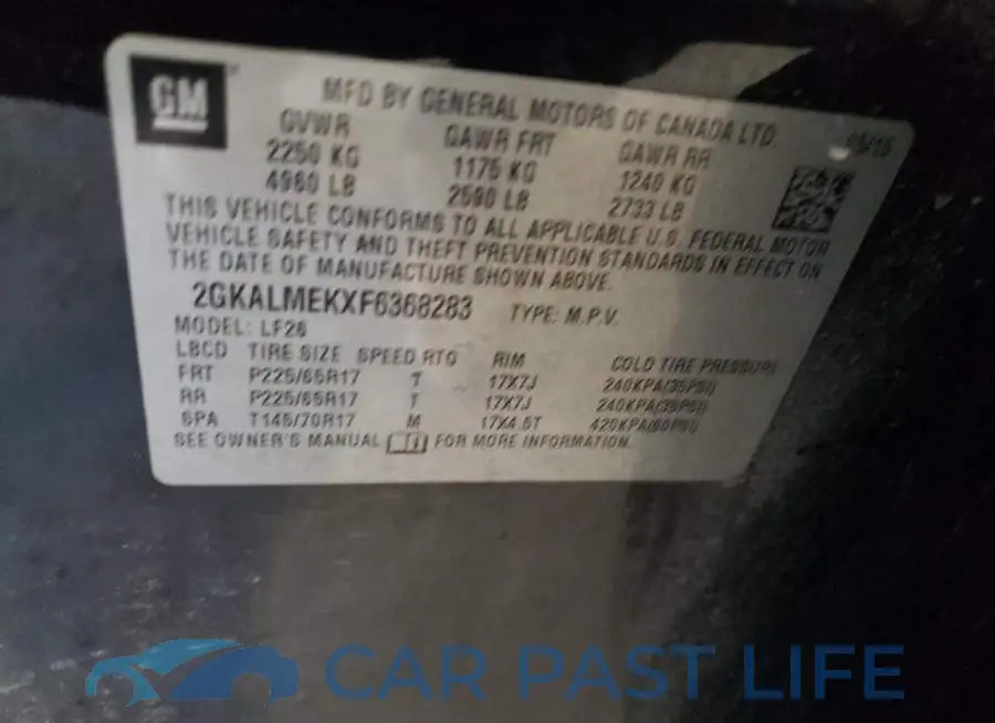 2GKALMEKXF6368283# 12
