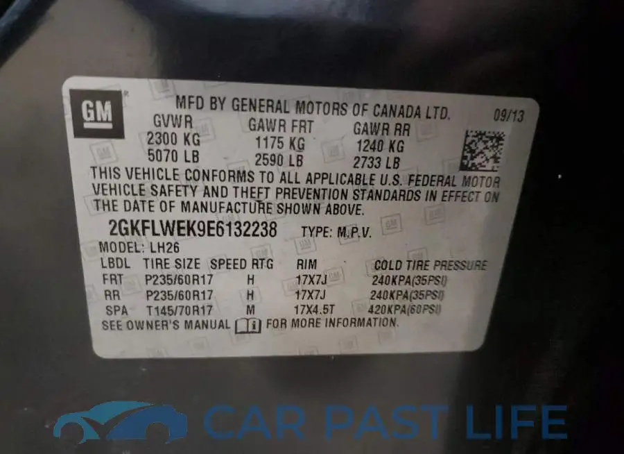 2GKFLWEK9E6132238# 12