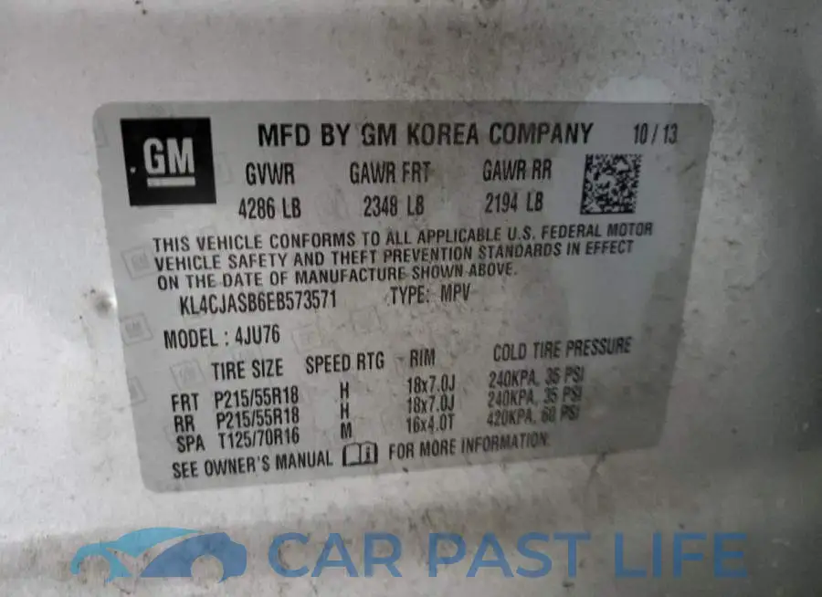KL4CJASB6EB573571# 13