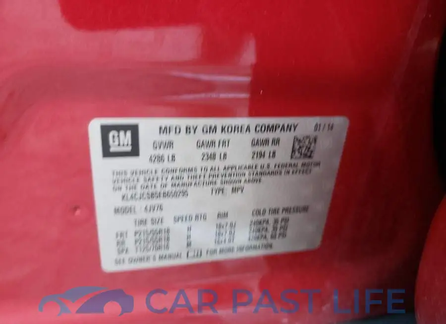 KL4CJCSB5EB650295# 14