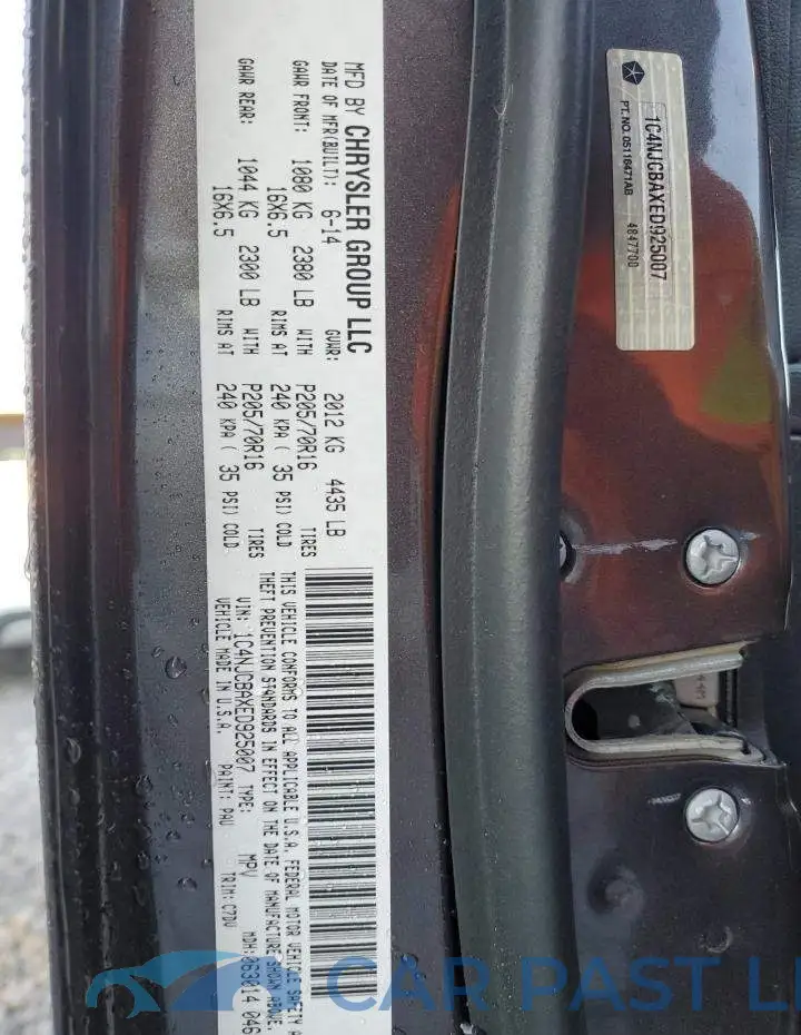 1C4NJCBAXED925007# 13