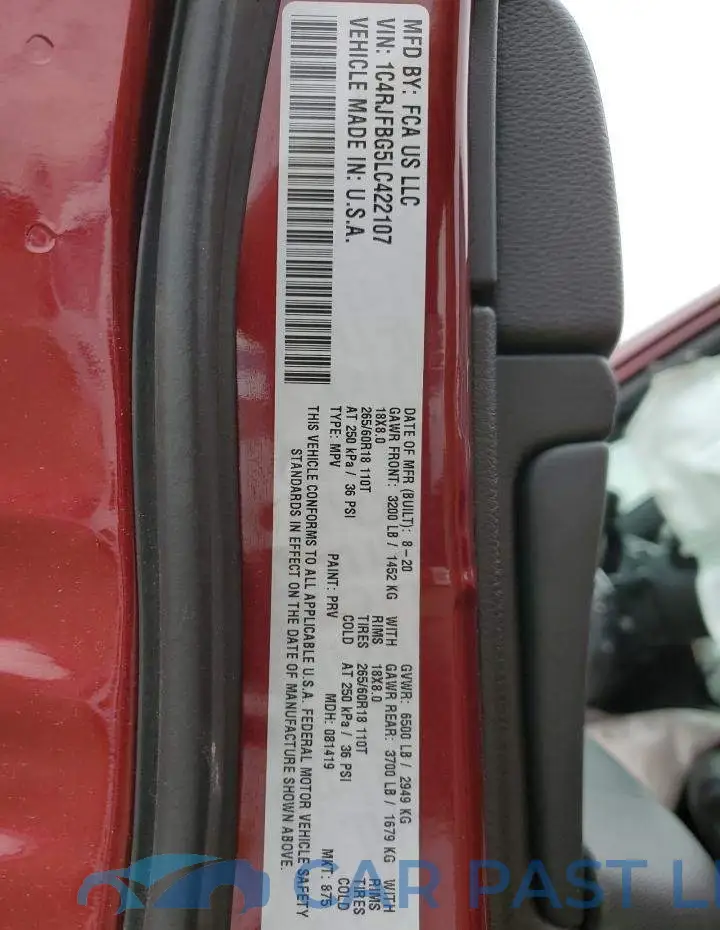 1C4RJFBG5LC422107# 14