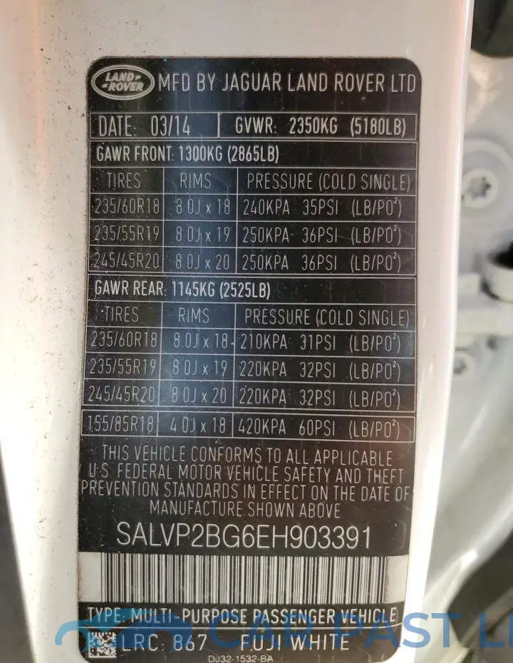 SALVP2BG6EH903391# 13