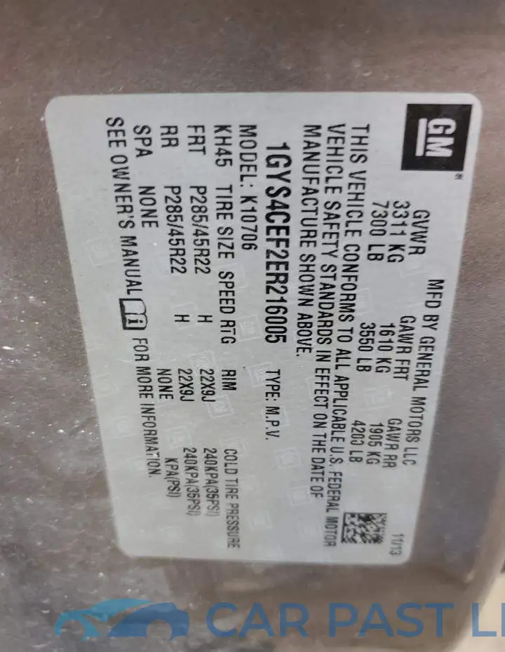 1GYS4CEF2ER216005# 13