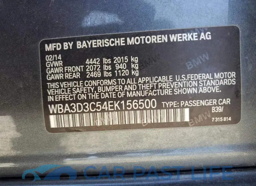 WBA3D3C54EK156500# 12