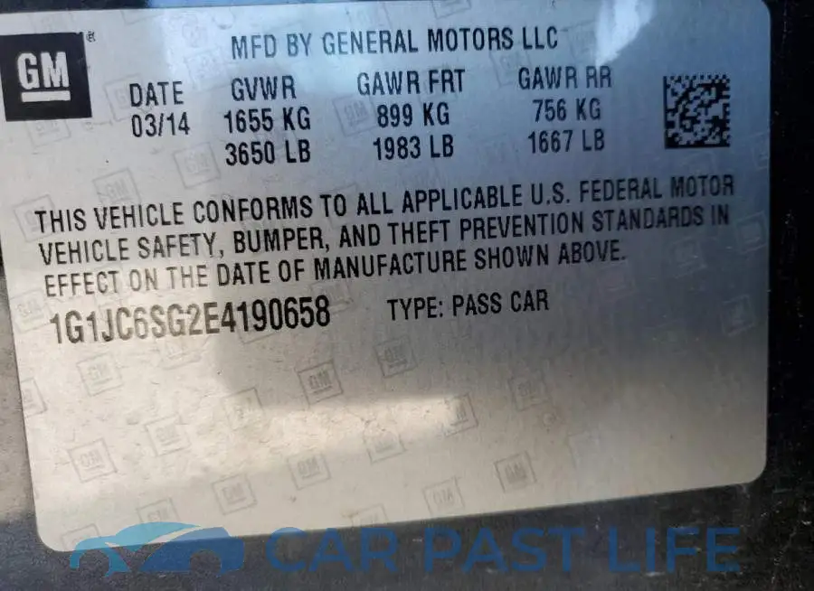 1G1JC6SG2E4190658# 13