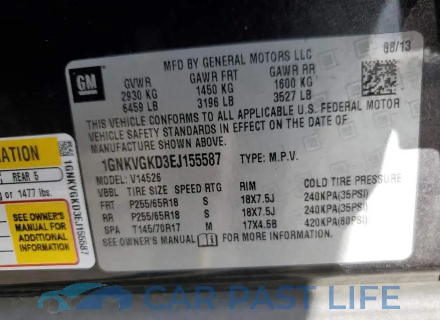 1GNKVGKD3EJ155587# 13