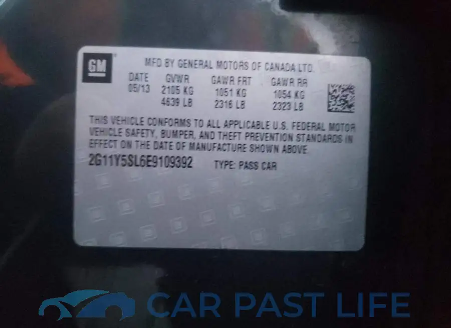 2G11Y5SL6E9109392# 12