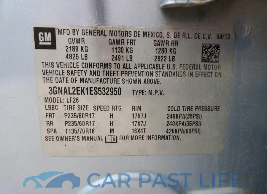 3GNAL2EK1ES532950# 13