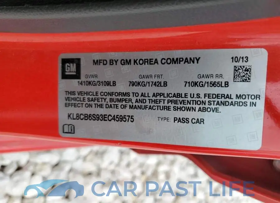 KL8CB6S93EC459575# 12