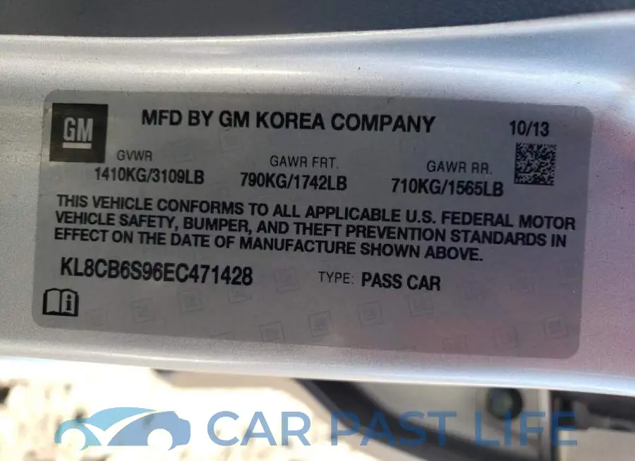 KL8CB6S96EC471428# 12